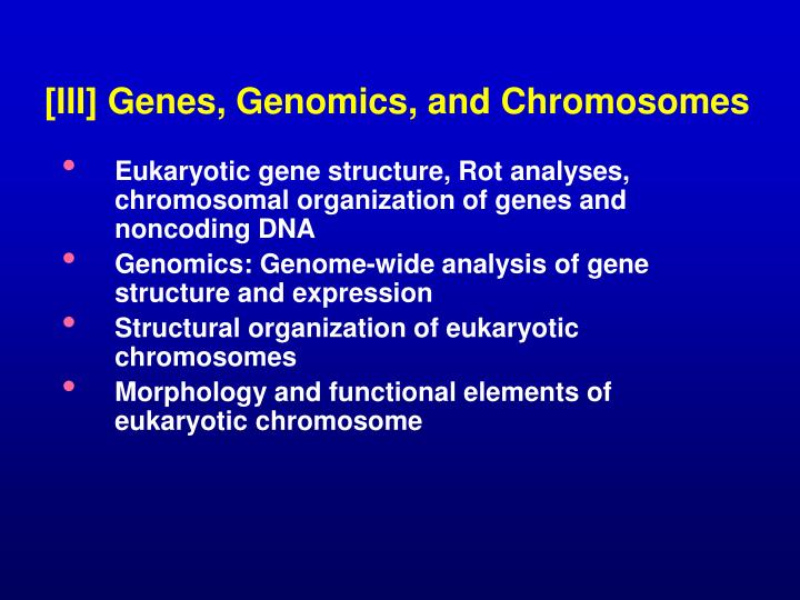 iii genes genomics and chromosomes