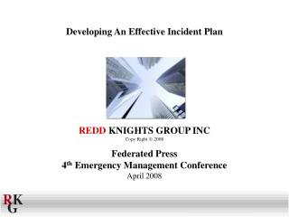 Developing An Effective Incident Plan