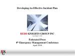 Developing An Effective Incident Plan - slide 1