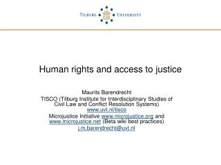 Human rights and access to justice
