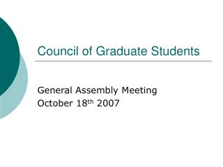 Council of Graduate Students