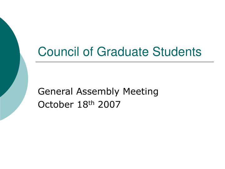 council of graduate students