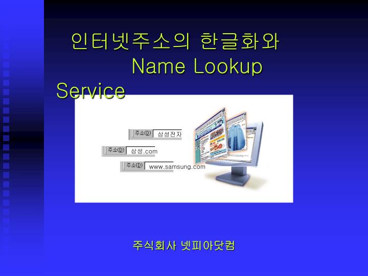 name lookup service