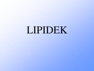 lipidek