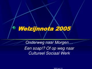 welzijnnota 2005