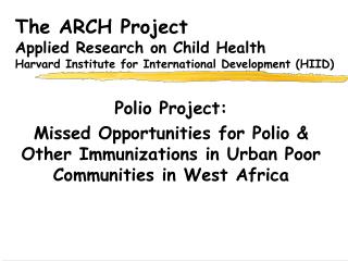 Polio Project: