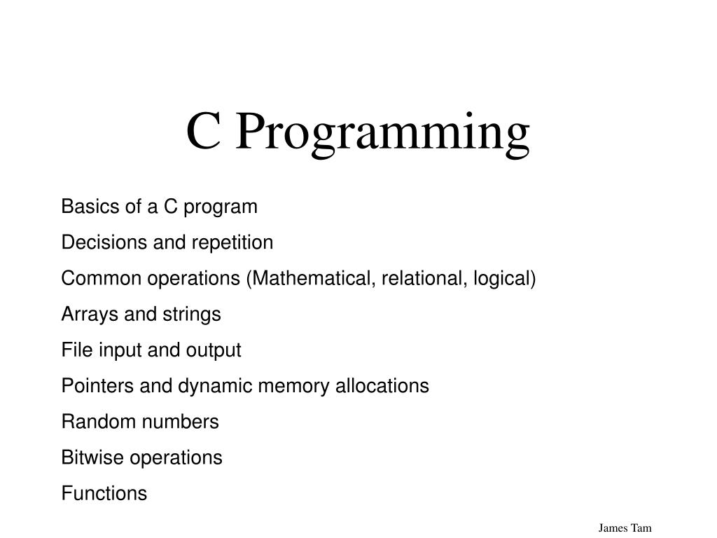 PPT - C Programming PowerPoint Presentation, free download - ID:3548458