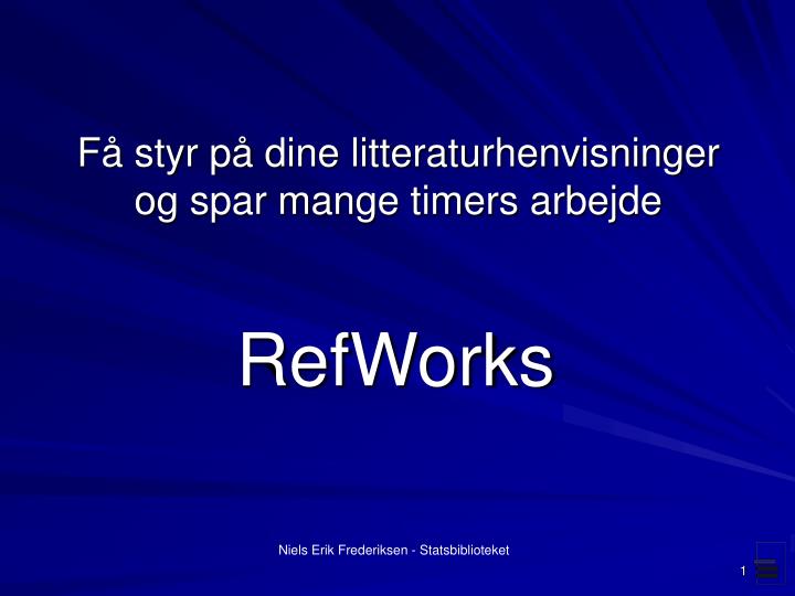 f styr p dine litteraturhenvisninger og spar mange timers arbejde