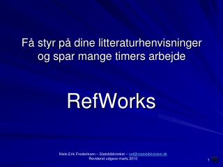 f styr p dine litteraturhenvisninger og spar mange timers arbejde