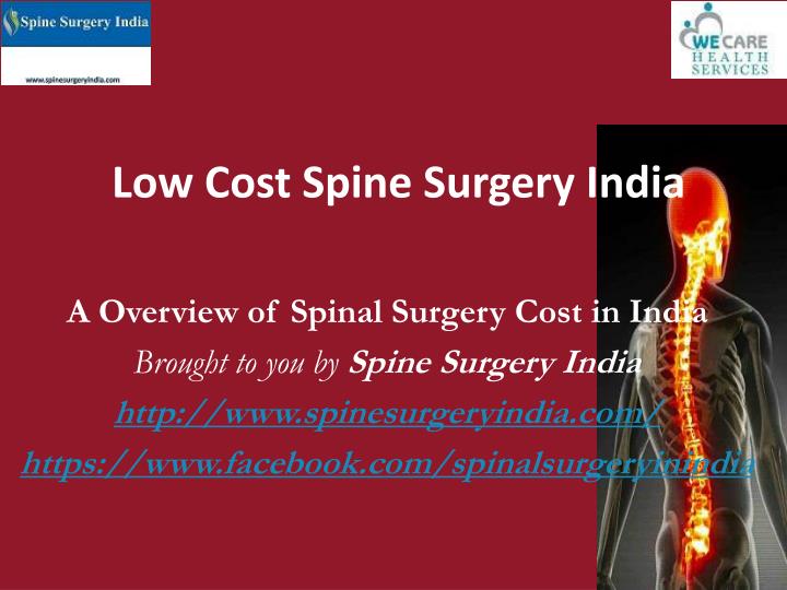 low cost spine surgery india