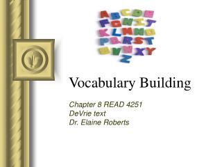 Vocabulary Building