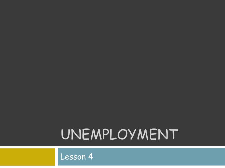 unemployment