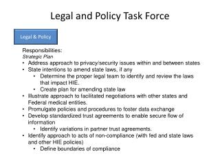 Legal and Policy Task Force