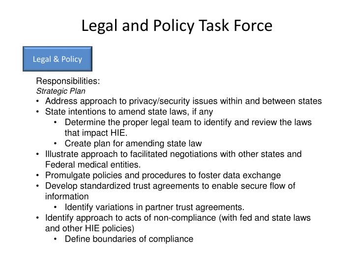 legal and policy task force