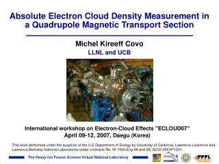 Absolute Electron Cloud Density Measurement in a Quadrupole Magnetic Transport Section