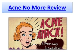 Acne No More Review - Your Best Relief From Acne Today