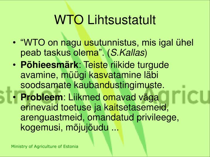 wto lihtsustatult