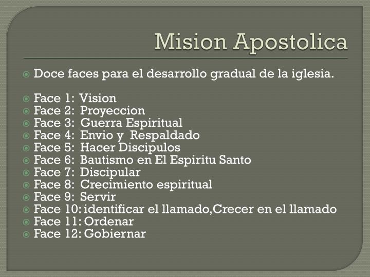 mision apostolica