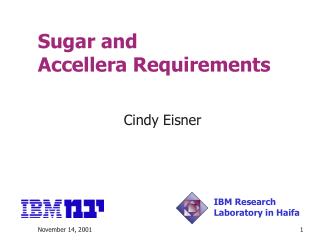 Sugar and Accellera Requirements