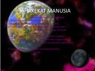 hakekat manusia