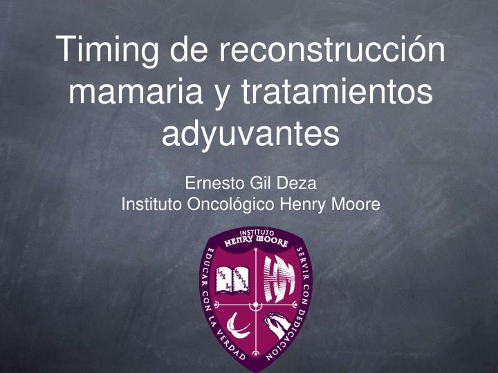 timing de reconstrucci n mamaria y tratamientos adyuvantes