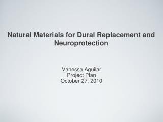 Natural Materials for Dural Replacement and Neuroprotection