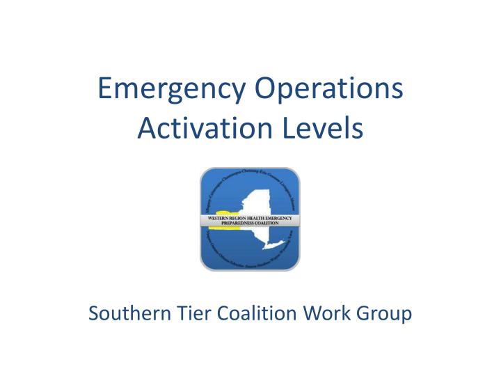 emergency operations activation levels