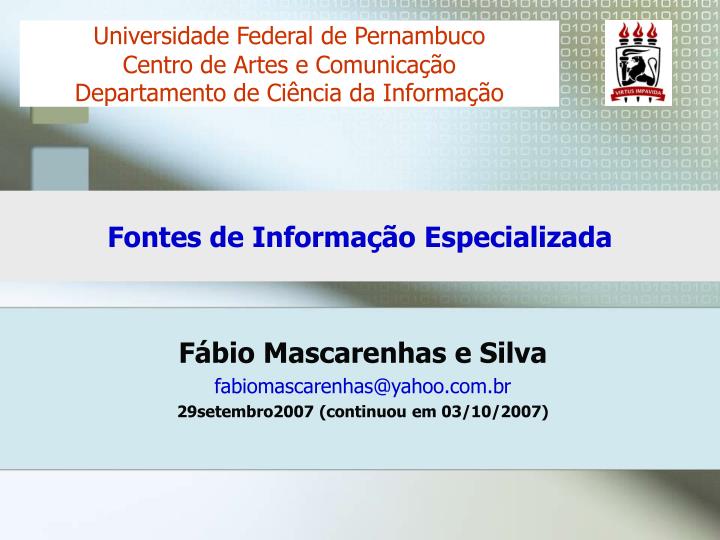 fontes de informa o especializada