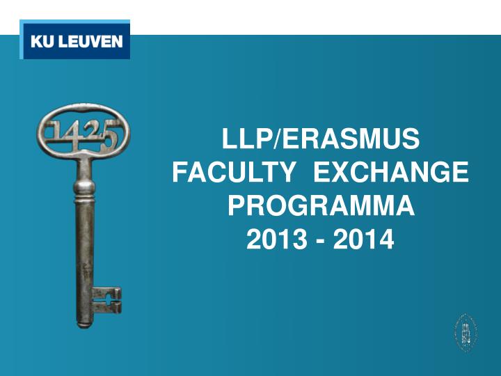 llp erasmus faculty exchange programma 2013 2014