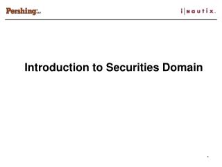 Introduction to Securities Domain