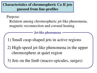 Characteristics of chromospheric Ca II jets guessed from line-profiles