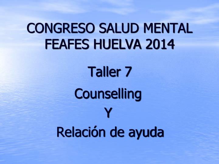 congreso salud mental feafes huelva 2014
