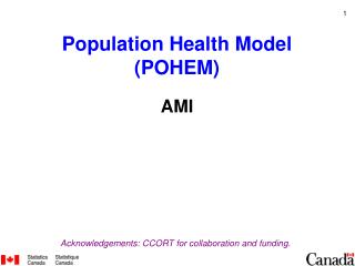 Population Health Model (POHEM) AMI