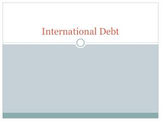 International Debt