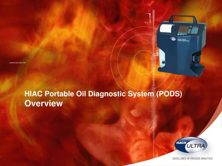 hiac portable oil diagnostic system pods overview
