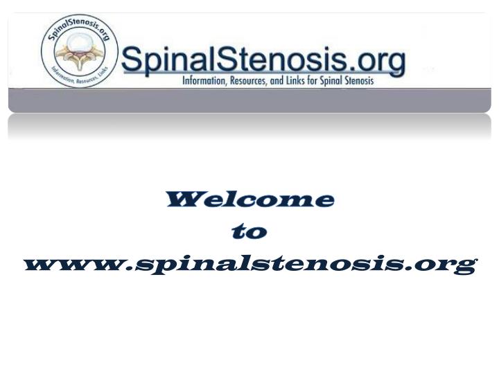 welcome to www spinalstenosis org