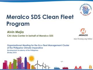 Meralco SDS Clean Fleet Program