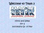 Welcome to Team 3 - slide 1