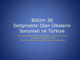 b l m 36 geli mekte olan lkelerin sorunlar ve t rkiye