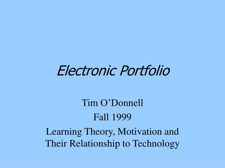 electronic portfolio