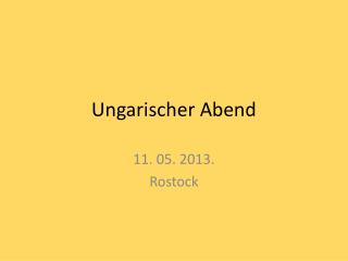ungarischer abend