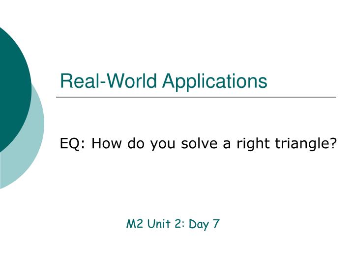 real world applications