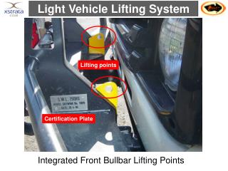 Integrated Front Bullbar Lifting Points