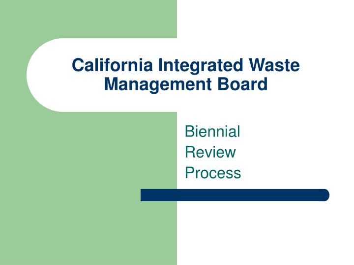 california integrated waste management board