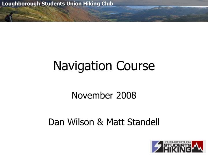 navigation course