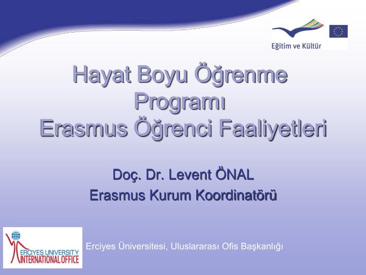 hayat boyu renme program erasmus renci faaliyetleri