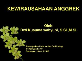 kewirausahaan anggrek