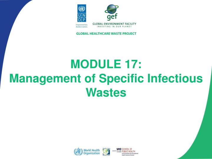 module 17 management of specific infectious wastes