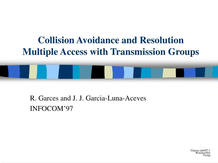 collision avoidance and resolution multiple access with transmission groups
