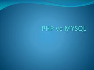 php ve mysql